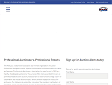 Tablet Screenshot of kentuckyauctioneers.org
